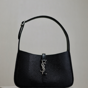saint laurent le 5 a 7 hobo bag black in embossed material