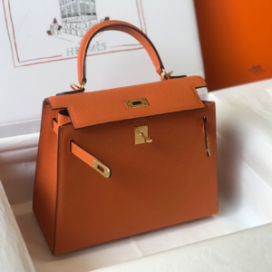 hermes kelly sellier 25 orange epsom gold hardware bag