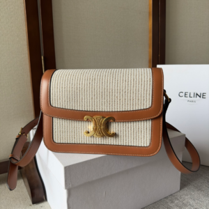 celine medium canvas tan/brown in canvas bag