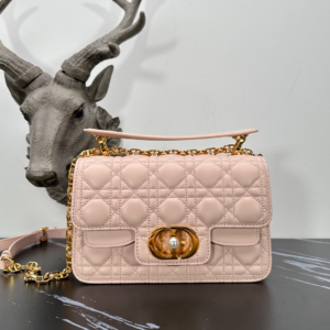 dior mini jolie top handle bag powder pink cannage calfskin