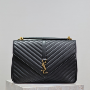 saint laurent black large monogram chevron quilted envelope bag leather pony style calfskin bag