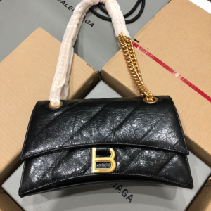 balenciaga black hourglass leather shoulder bag 5.webp