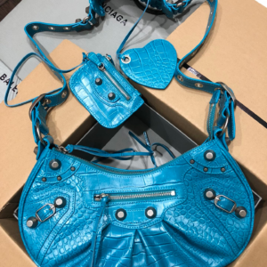 balenciaga blue leather xs le cagole shoulder bag 5.webp