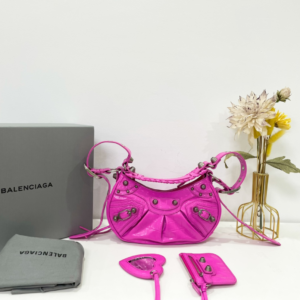 balenciaga pink xs embossed le cagole leather pony style bagg 5.webp