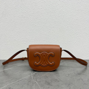 celine shoulder sangle calf chardon leather brown bag 7.webp