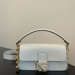 fendi fendace baguette brooch white in calfskin leather white bag 5.webp