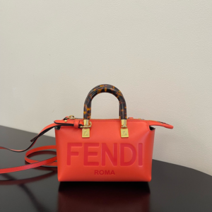 fendi handbag shoulder bag red leather 7.webp