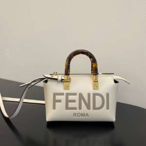 fendi handbag shoulder white leather 6.webp