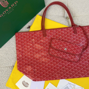 goyard saint louis tote bag canvas red 5.webp