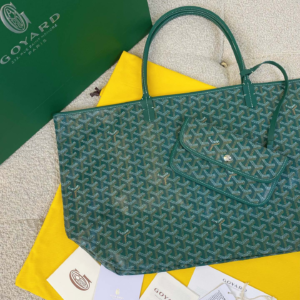 goyard saint louis tote canvas green 6.webp
