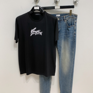 gucci handwritten 1921 printed cotton black t shirt