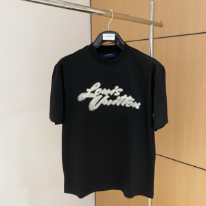 lv embroidered t shirt black 4