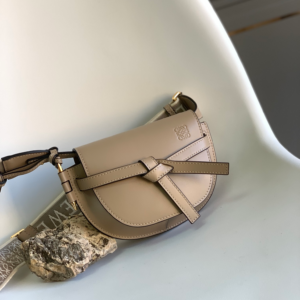 loewe leather gate small light brown crossbody bags 6.webp