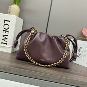 loewe medium flamenco purse in mellow nappa lamb leather dark purple 7.webp