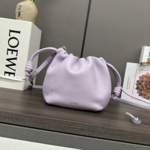 loewe mini flamenco purse in mellow nappa lamb leather light purple 6.webp