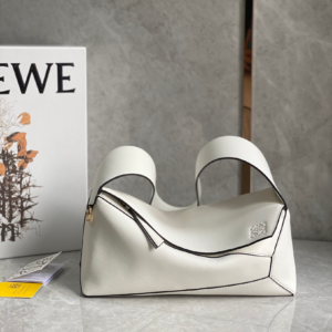 loewe puzzle small leather shoulder white bag 6.webp