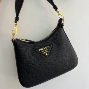 prada small leather shoulder bag in black 4.webp