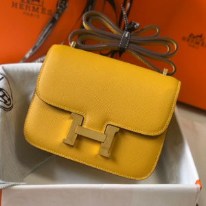 hermes constance mini jaune ambre bag