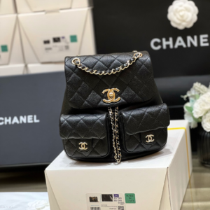 Chanel Backpack Shop Authentic Black Backpack