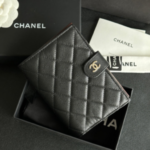 Chanel Black Quilted Caviar Leather CC Wallet Chanel