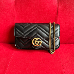 gucci gg marmont black super mini bag