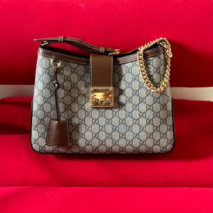 gucci padlock shoulder bag brown medium leather bag
