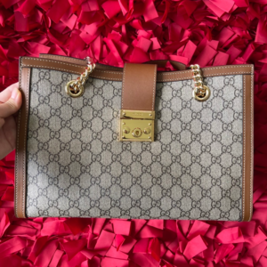 gucci supreme shoulder bag brown