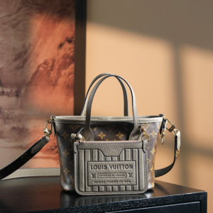 lv grey neverfull inside out mini canvasbag