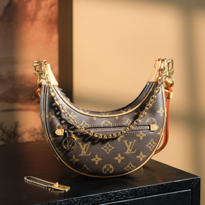 lv loop hobo canvas shoulder monogram bag
